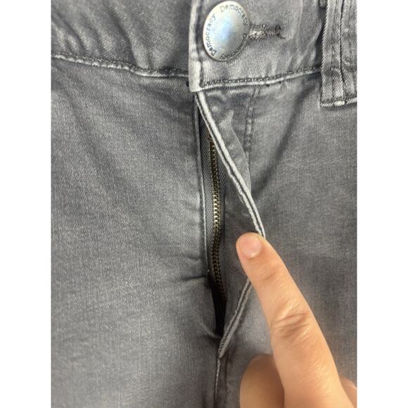 Democracy Jeans Ab Technology Gray Ankle Jeans Size 10 Leg Stretch Raw Hem - Picture 6 of 7